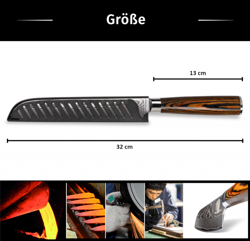 Wolfblood Damascus Bread Knife XL (32 cm)